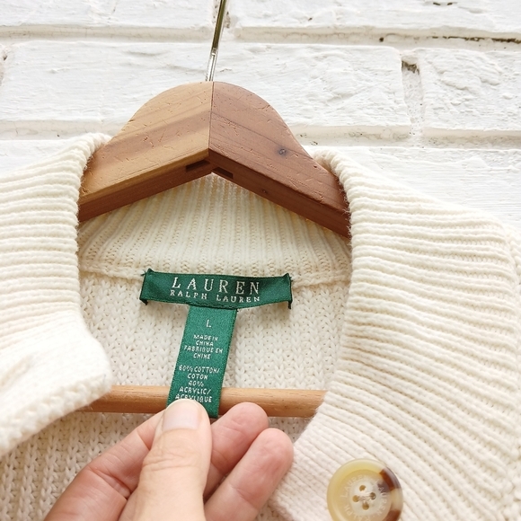 Lauren Ralph Lauren Long Chunky Stripe Cardigan - Picture 3 of 6